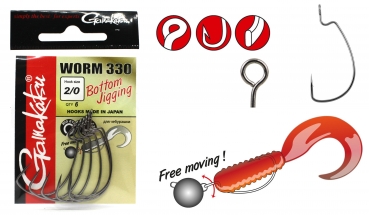 Gamakatsu Worm 330 Haken Bottom Jigging Gr.2/0