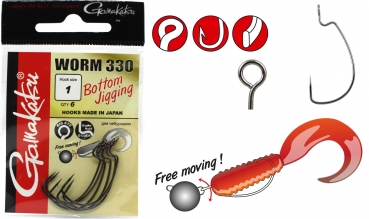 Gamakatsu Worm 330 Haken Bottom Jigging Gr.1