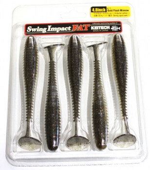 Keitech Swing Impact FAT 3.8 inch Gold Flash Minnow