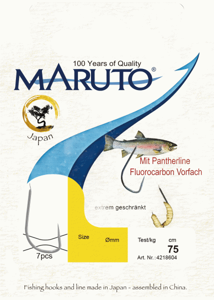 maruto-bienenmadenhaken 75cm