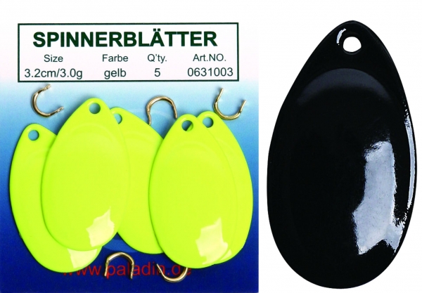 Paladin Spinnerblätter 2,3cm schwarz